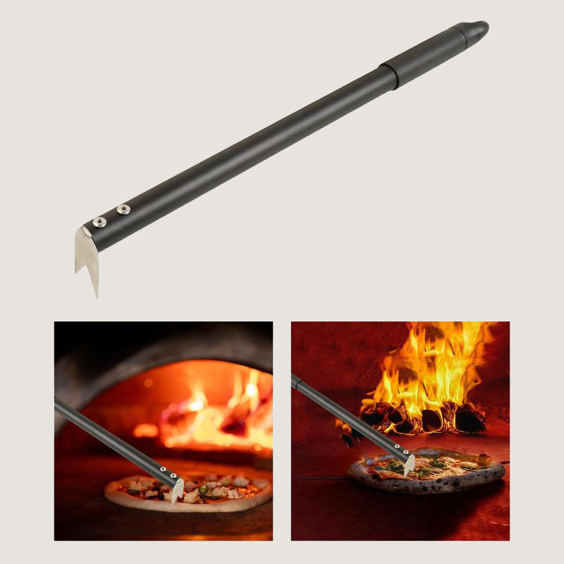 Pizza Forks Pizza Turner Aluminiumgriff Backware Raudy leicht zu speichern&Transferküche und Backwerkzeug, Schwarz, schwarz